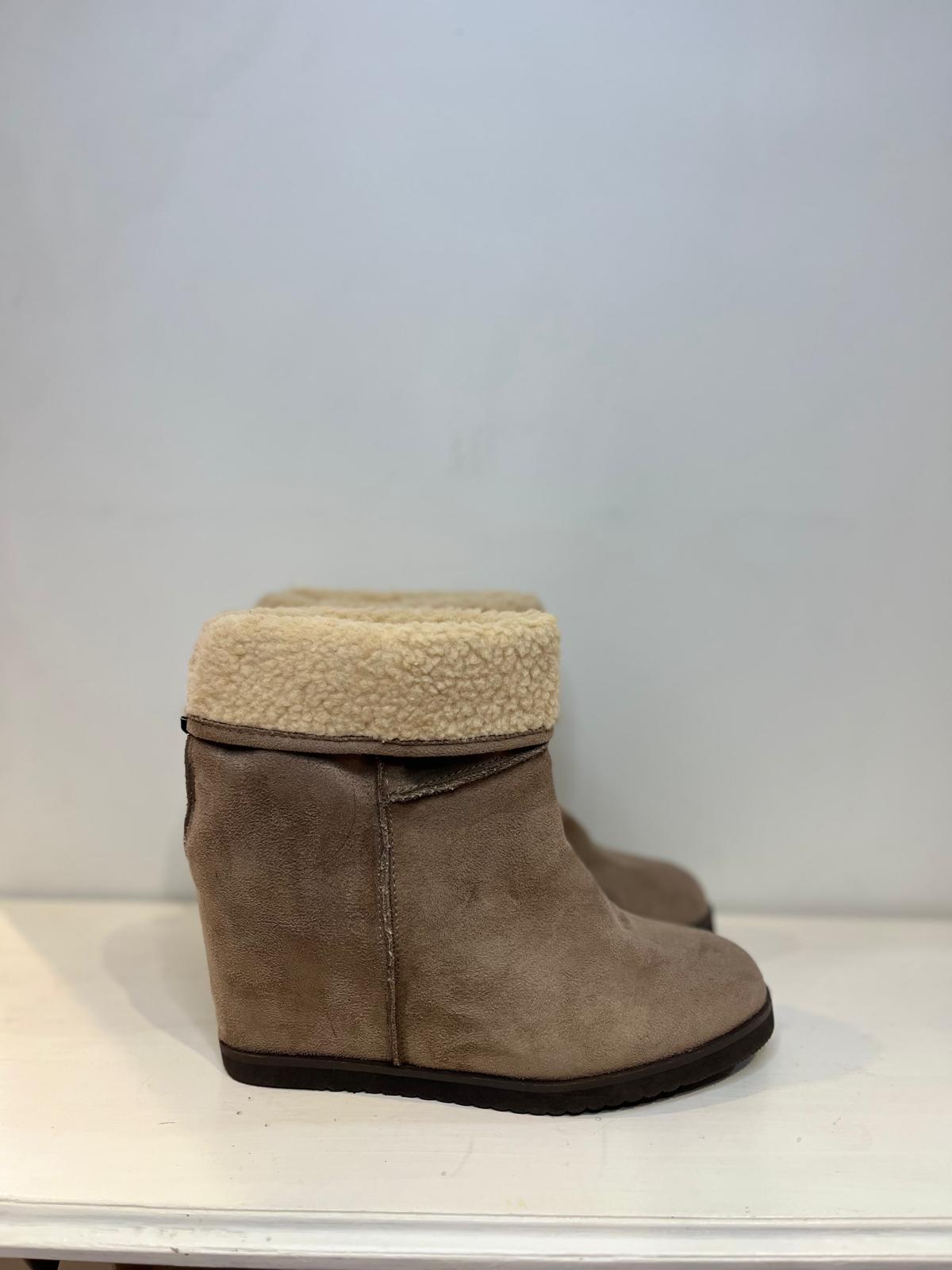 Bottines fourrées compensées