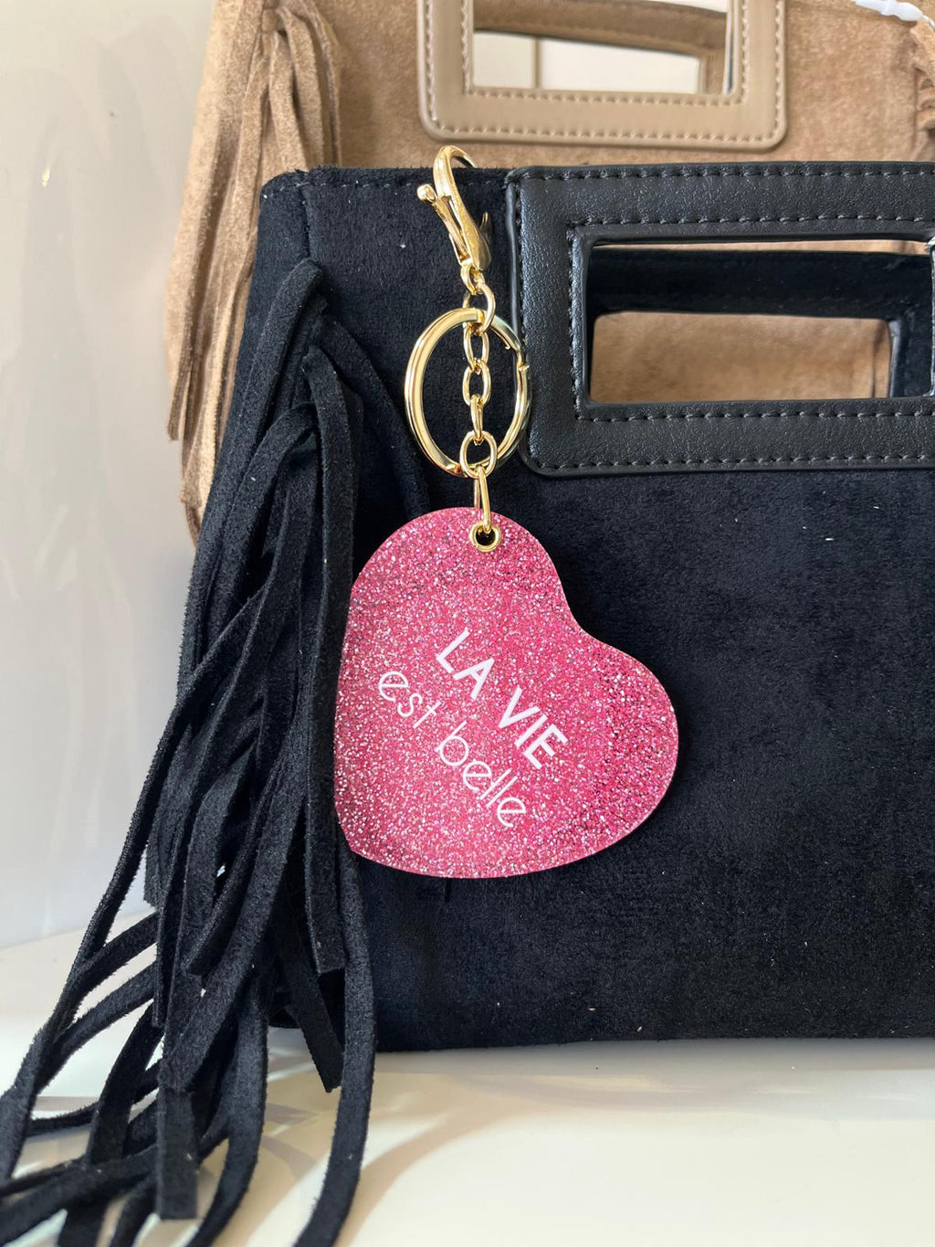 Miroir de sac "la vie est belle"
