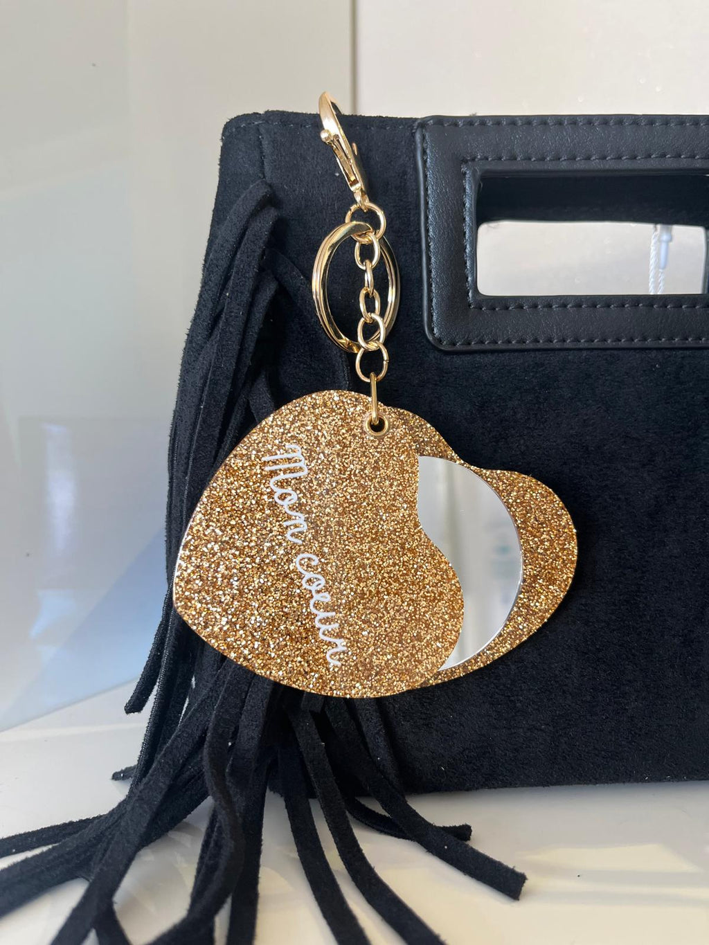 Miroir de sac "mon coeur"