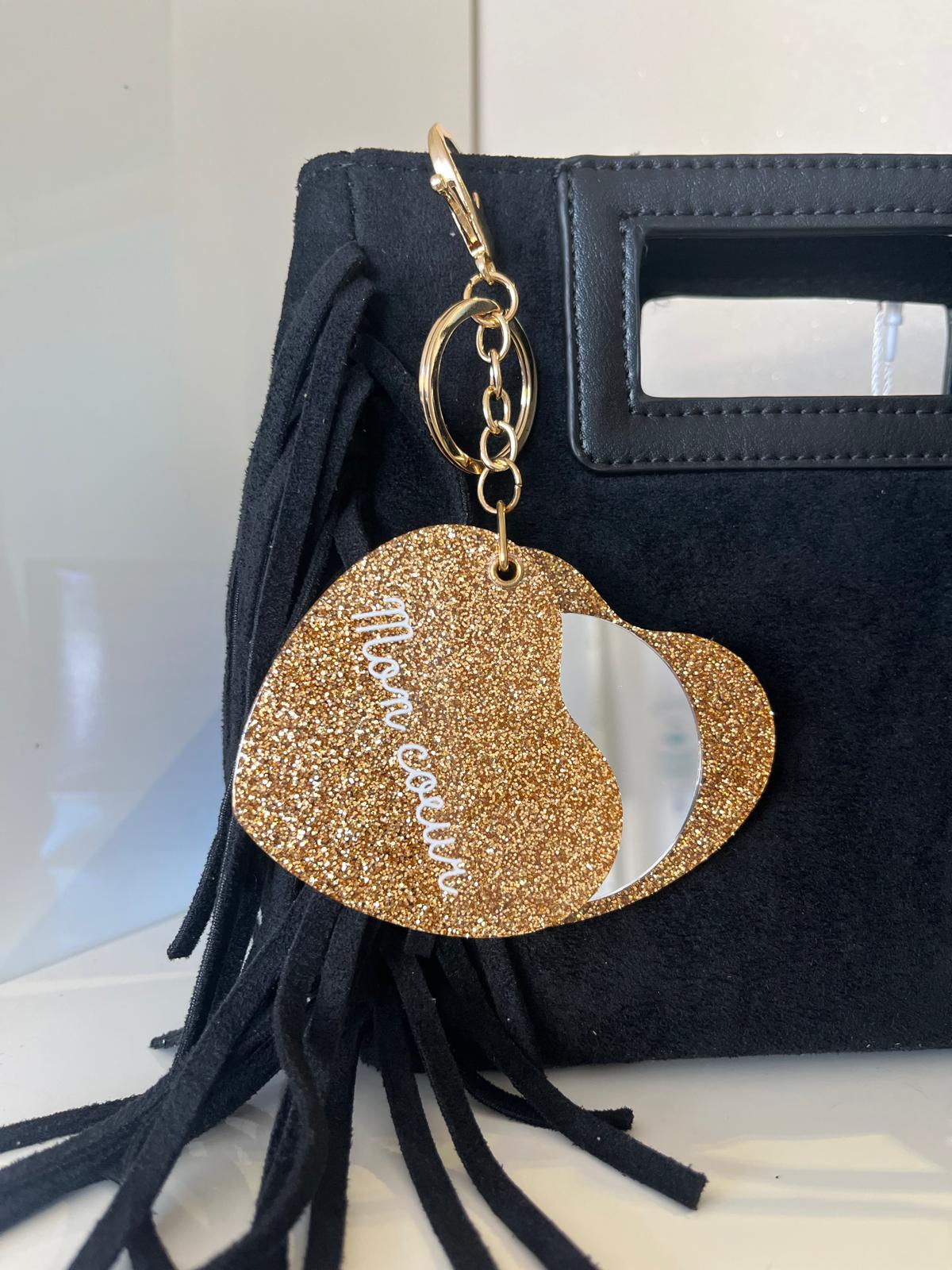 Miroir de sac "mon coeur"