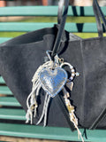 Grigri de sac cœur argenté