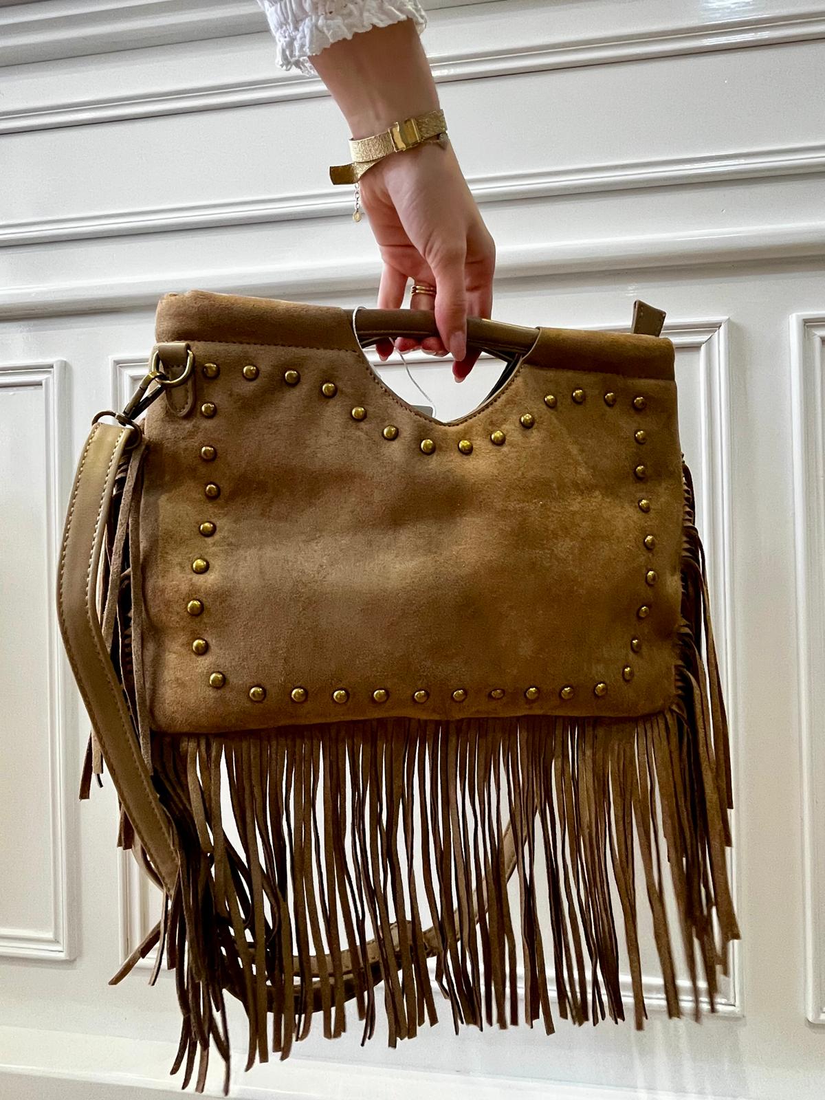 Sac à franges camel