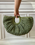 Petit sac raphia kaki