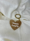 Porte clés cœur "Happy family"