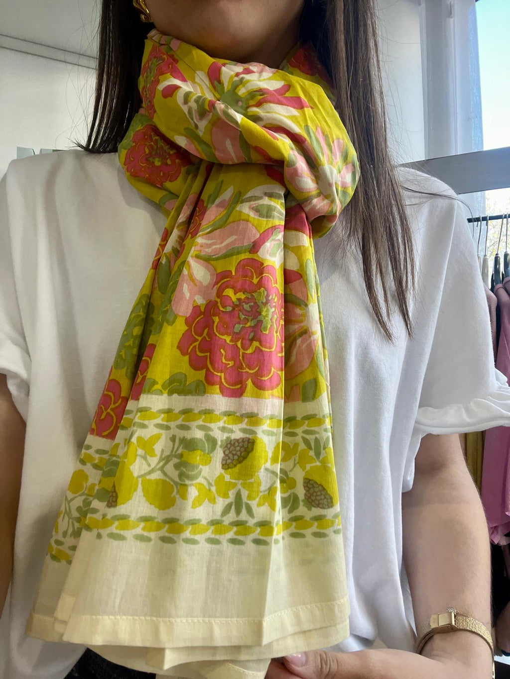 Foulard floral vert