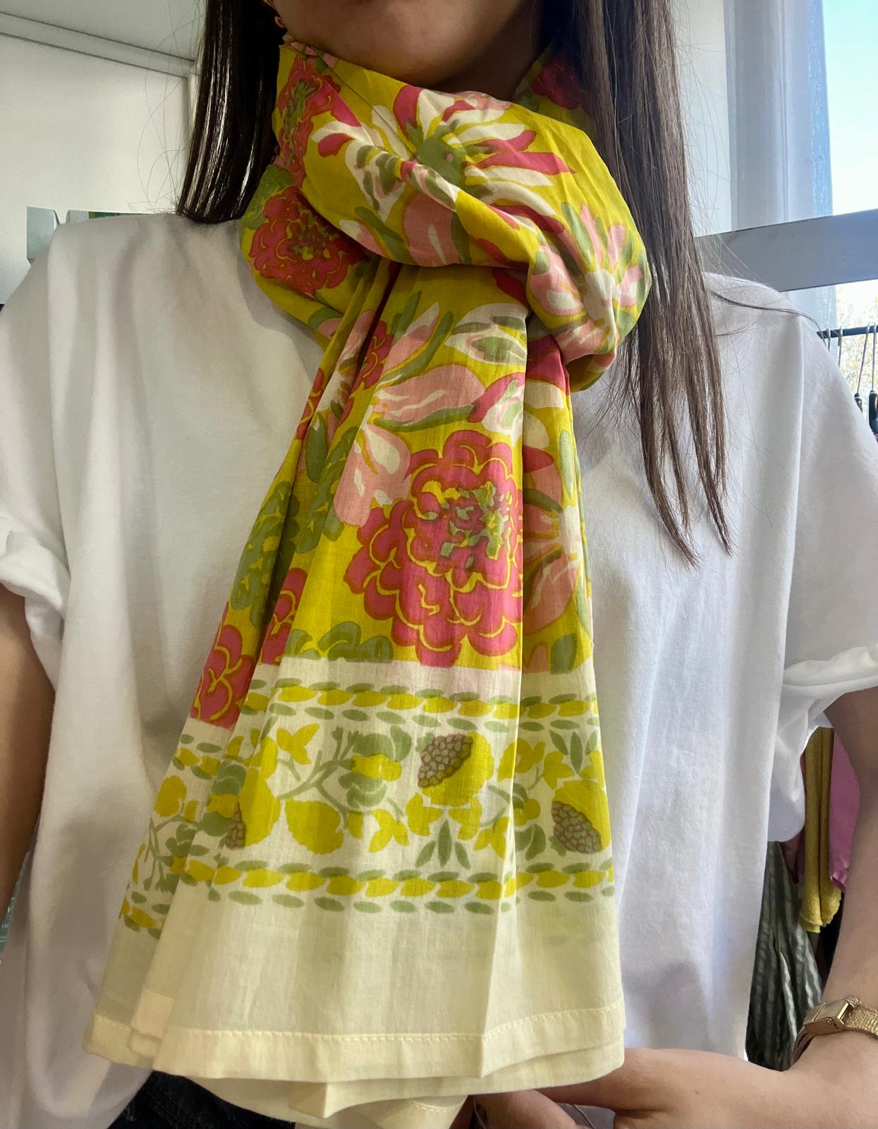 Foulard floral vert