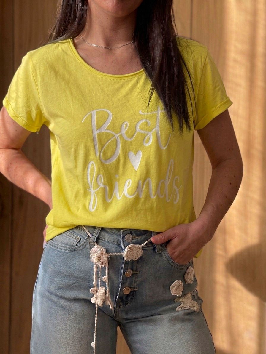 T-shirt "Best Friends" jaune