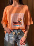 T-shirt teckel orange