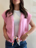 Gilet sans manches rose
