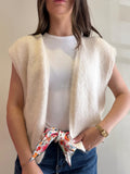 Gilet sans manches beige