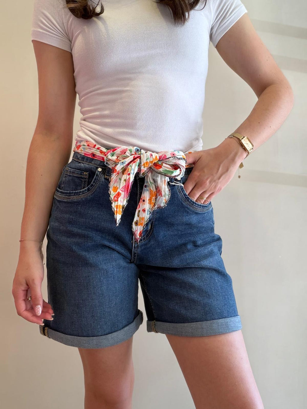 Short bleu jean