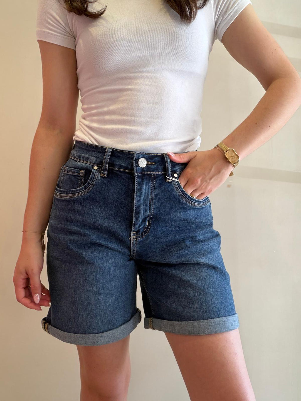 Short bleu jean