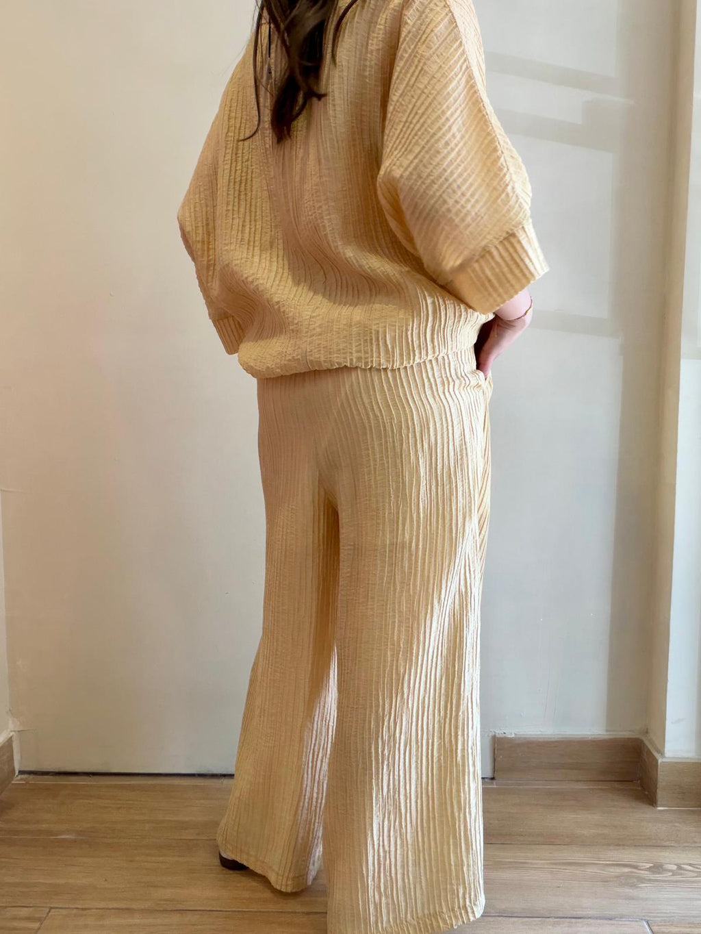 Pantalon fluide champagne