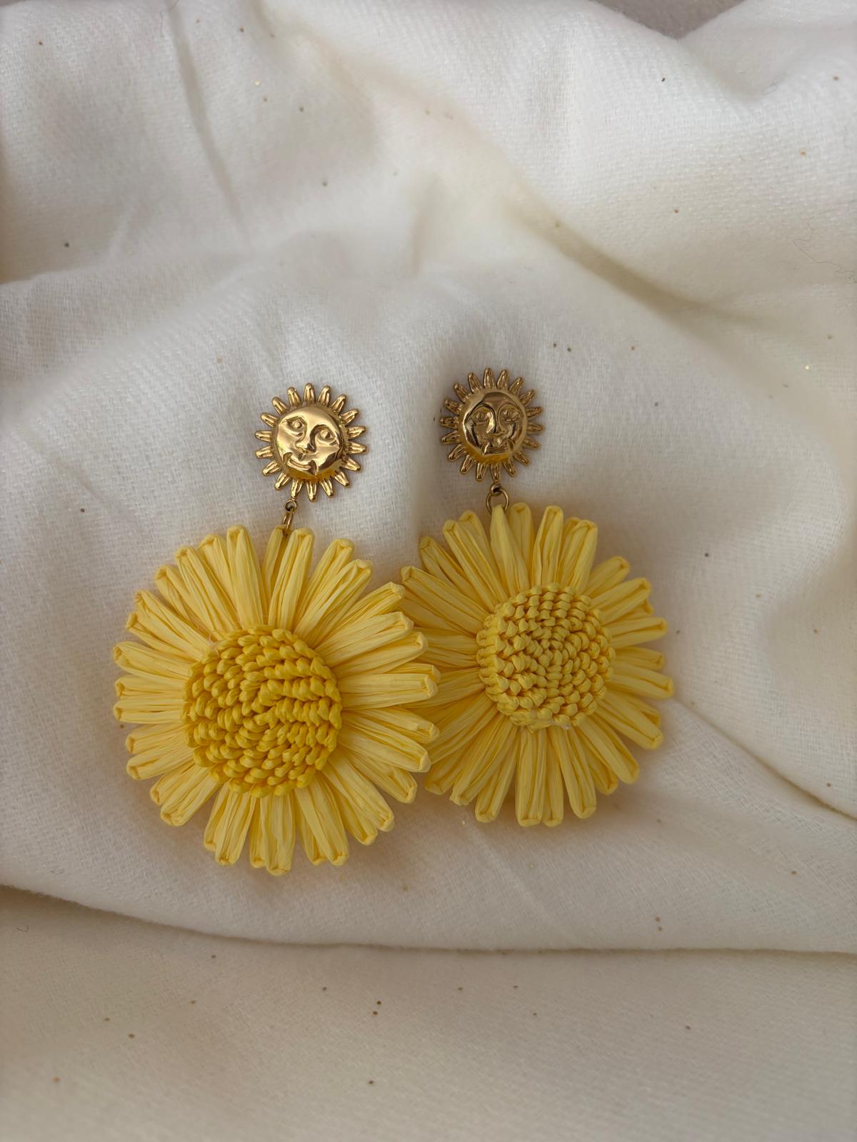 Boucles d'oreilles tournesols