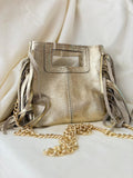 Sac à franges doré