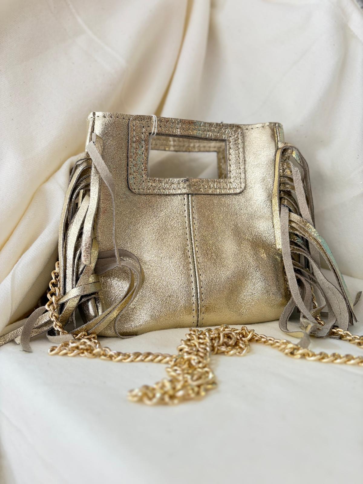 Sac à franges doré
