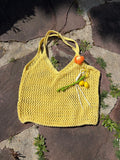Sac en crochet jaune