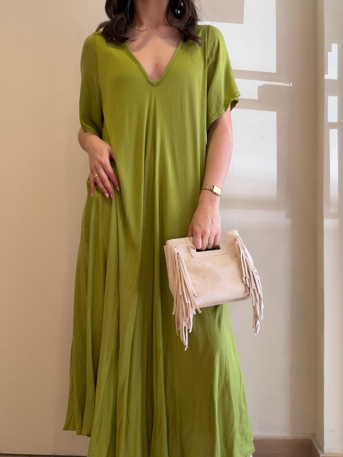 Robe longue verte