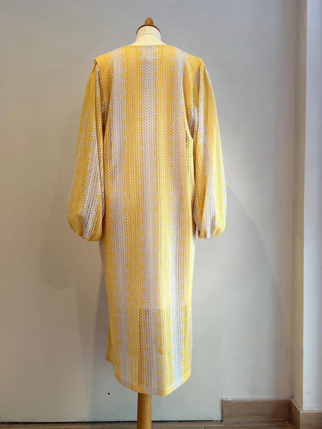 Robe jaune crochet