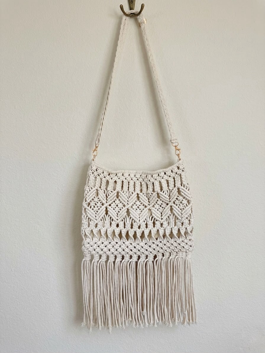 Sac crochet avec franges