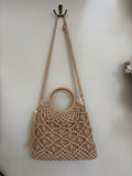 Sac crochet camel