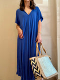 Robe longue bleue