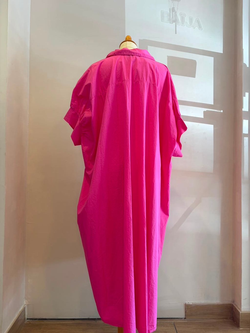 Robe chemise rose