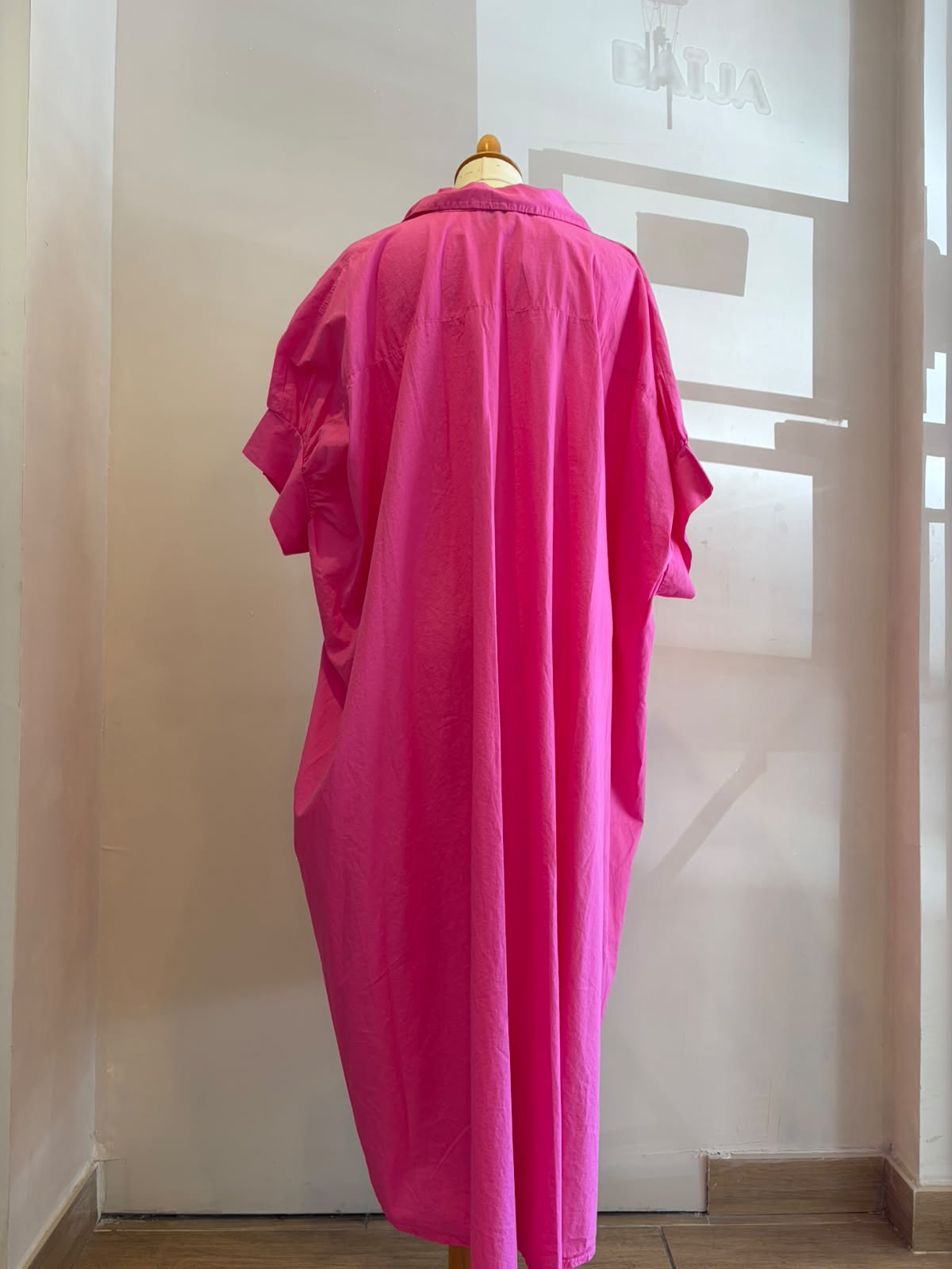 Robe chemise rose