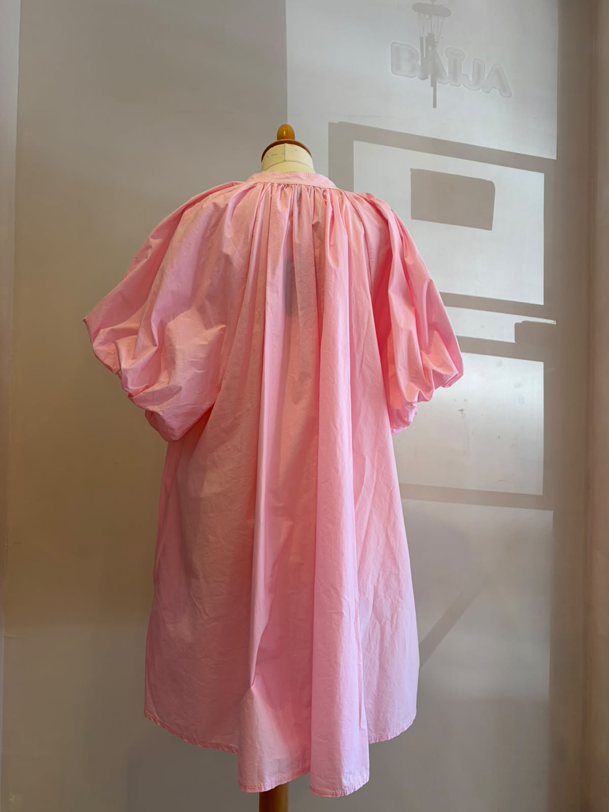 Robe rose manches ballon