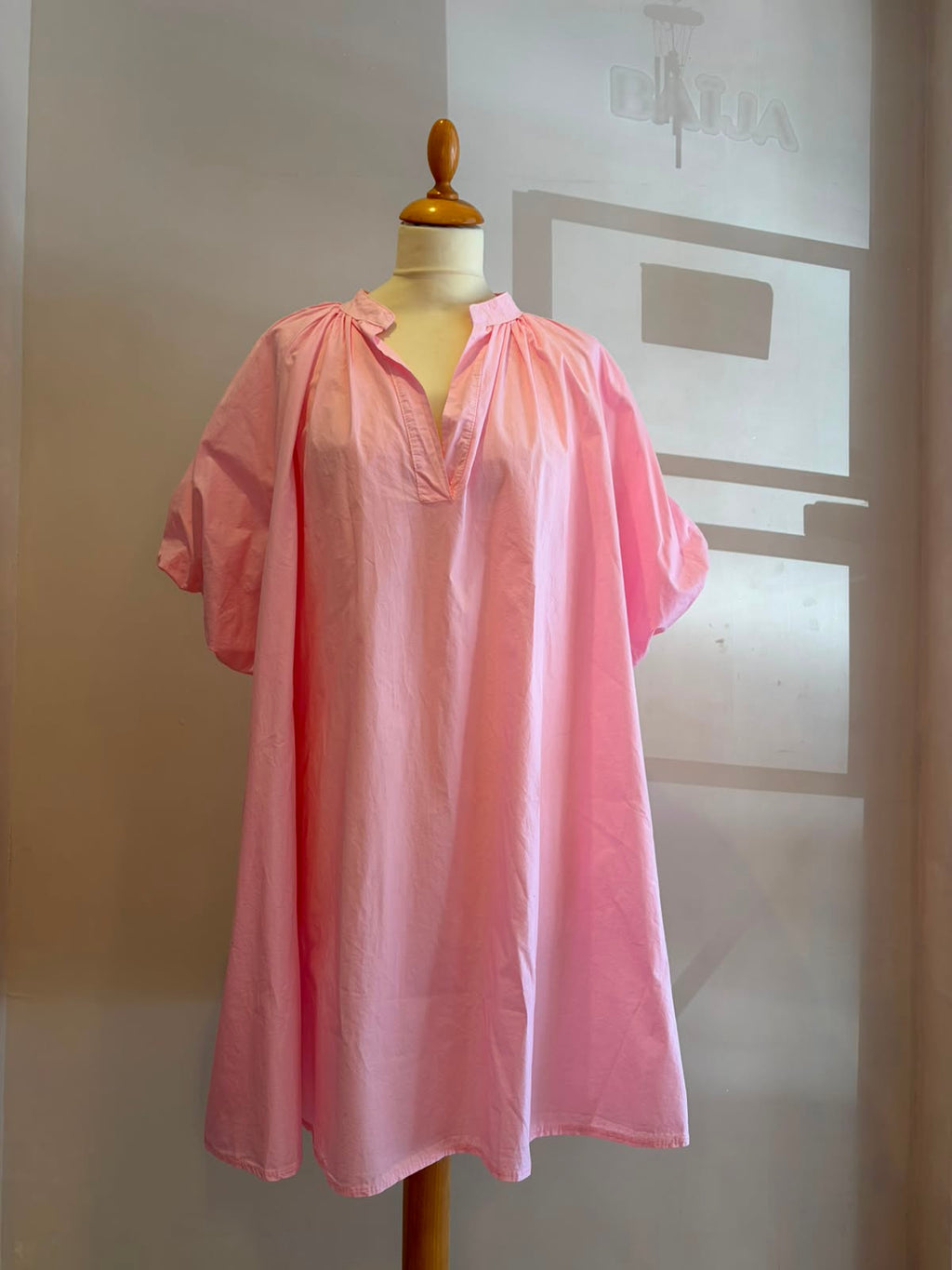 Robe rose manches ballon