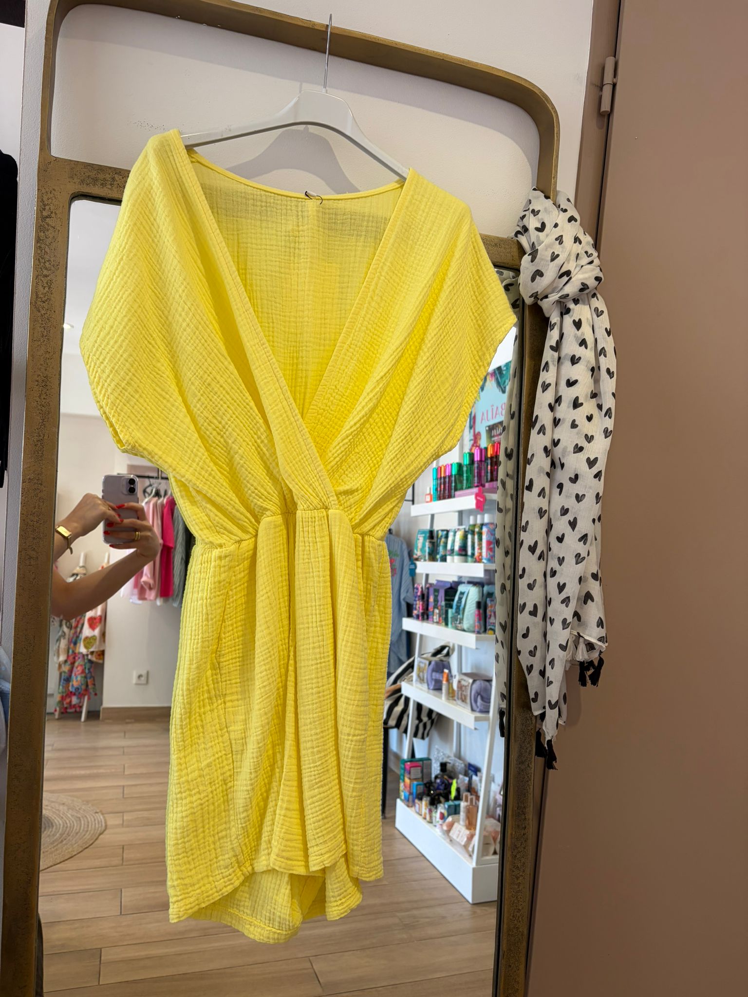 Combi-short jaune
