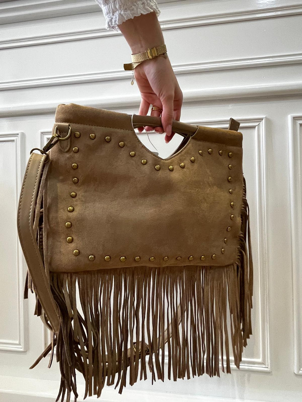Sac à franges camel