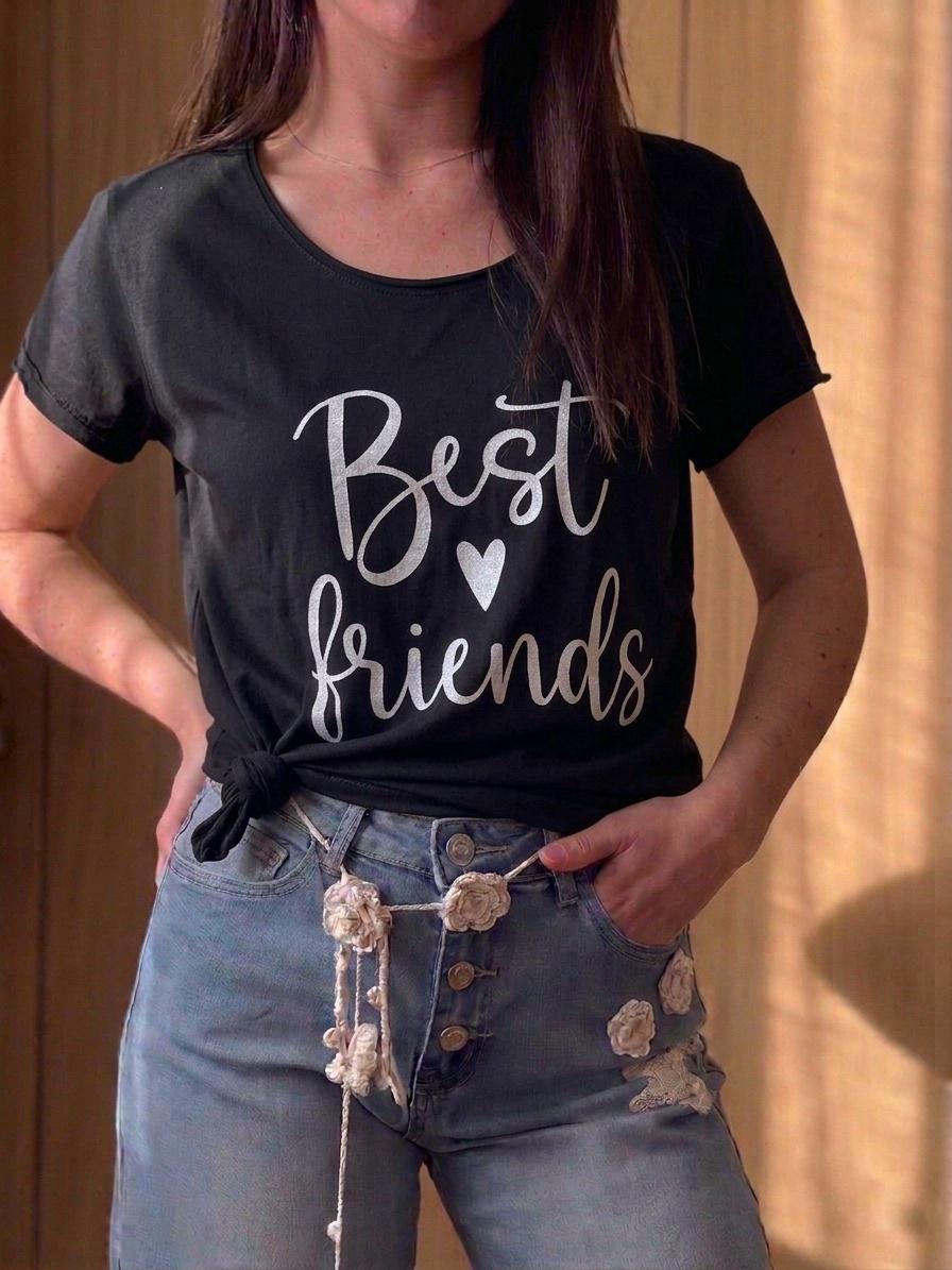 T-shirt "Best Friends" Noir